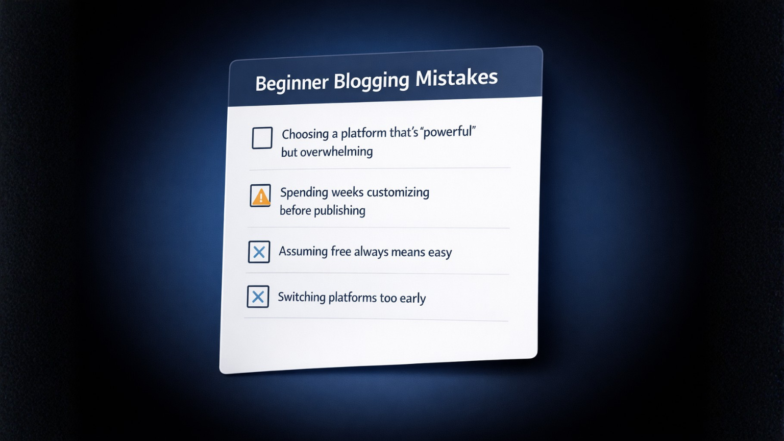 Beginner Blogging Mistakes
