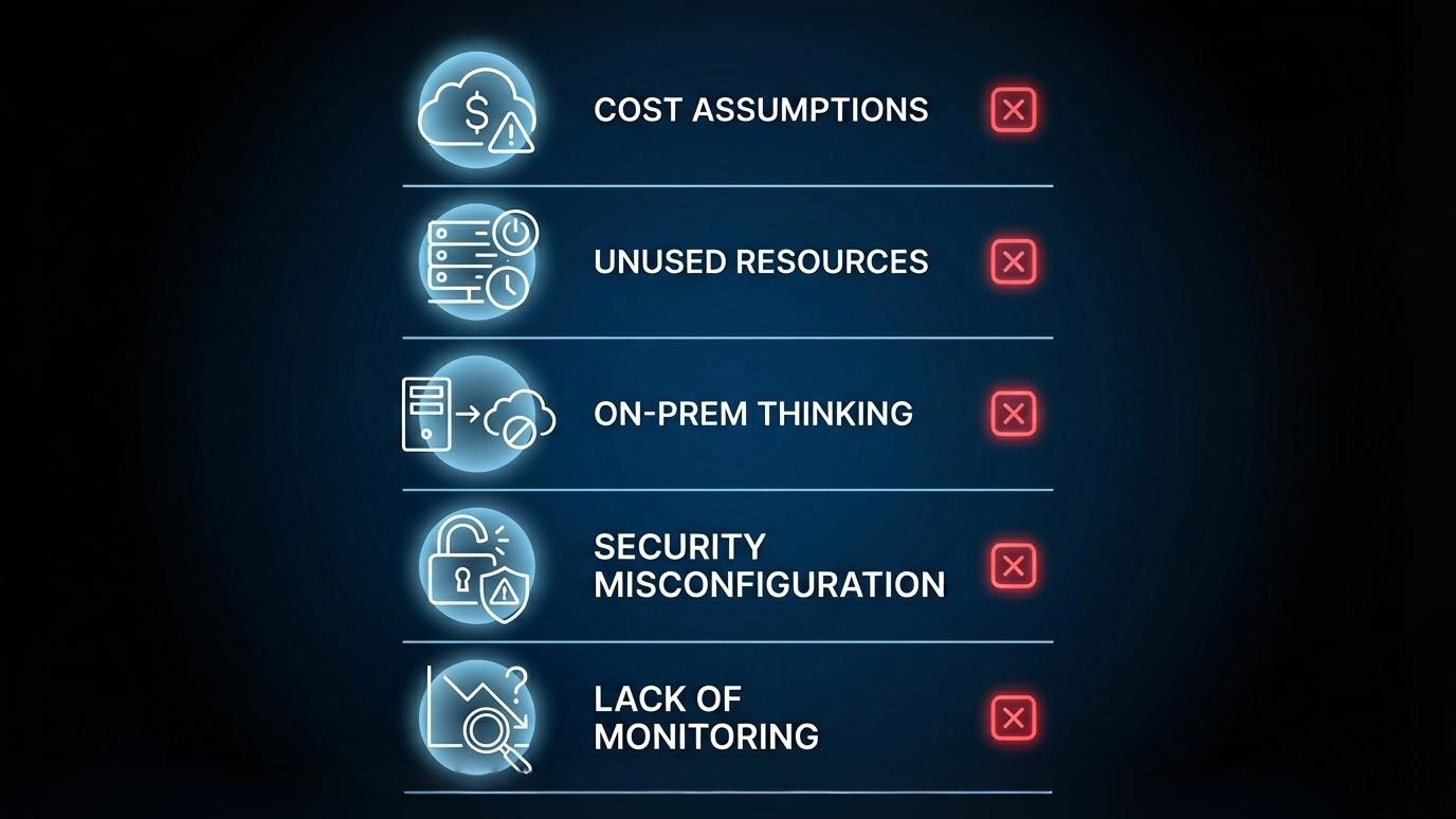 Common cloud computing mistakes checklist